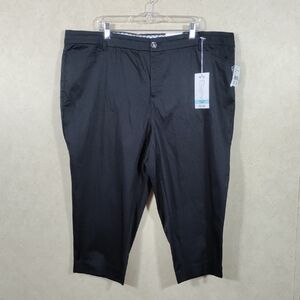 02133 Intro Love the Fit black Sateen Wren Capri 24W NWT